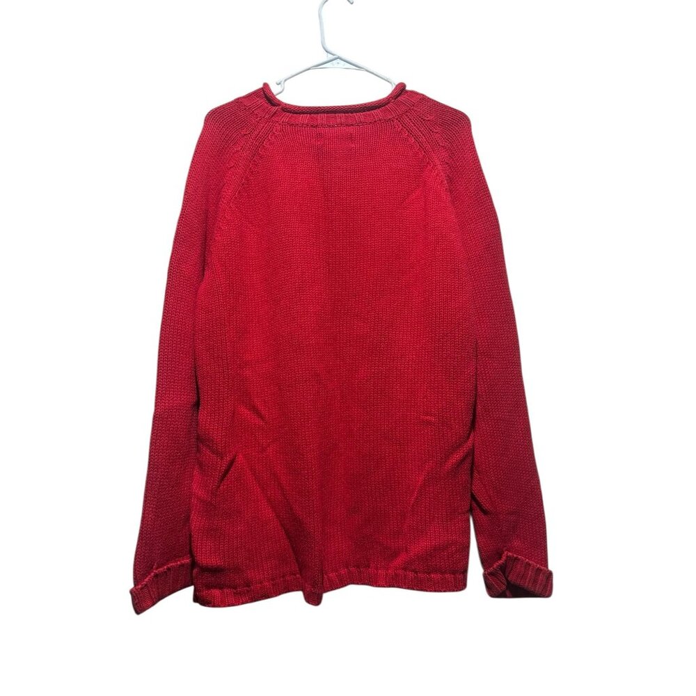 Vintage StJohnsBay Cable Knit Roll Neck Sweater Womens 3X Red Christmas Preppy - Picture 2 of 14